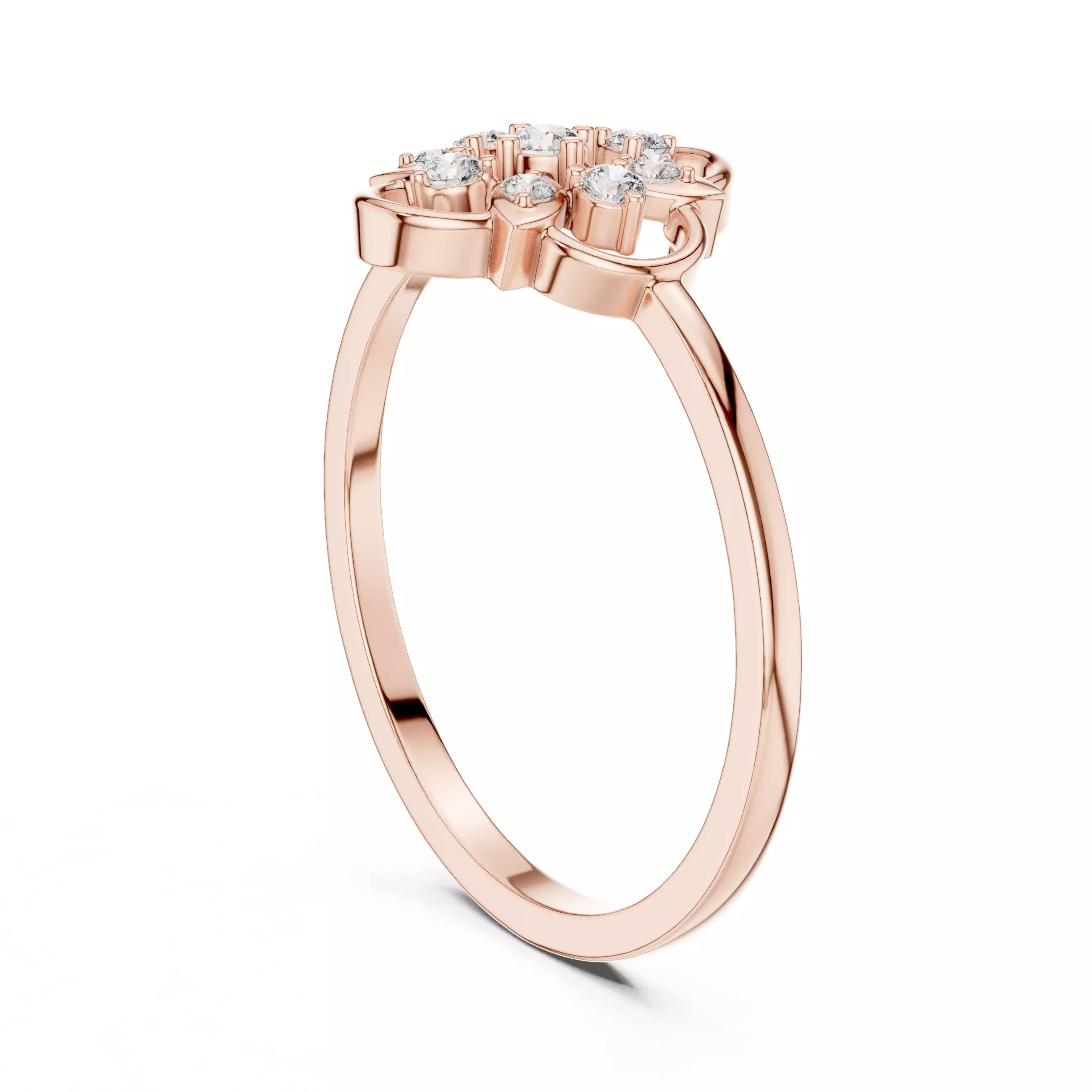 Round Cut Diamond Engagement Wedding Ring 3DM STL Video 3D print model_3