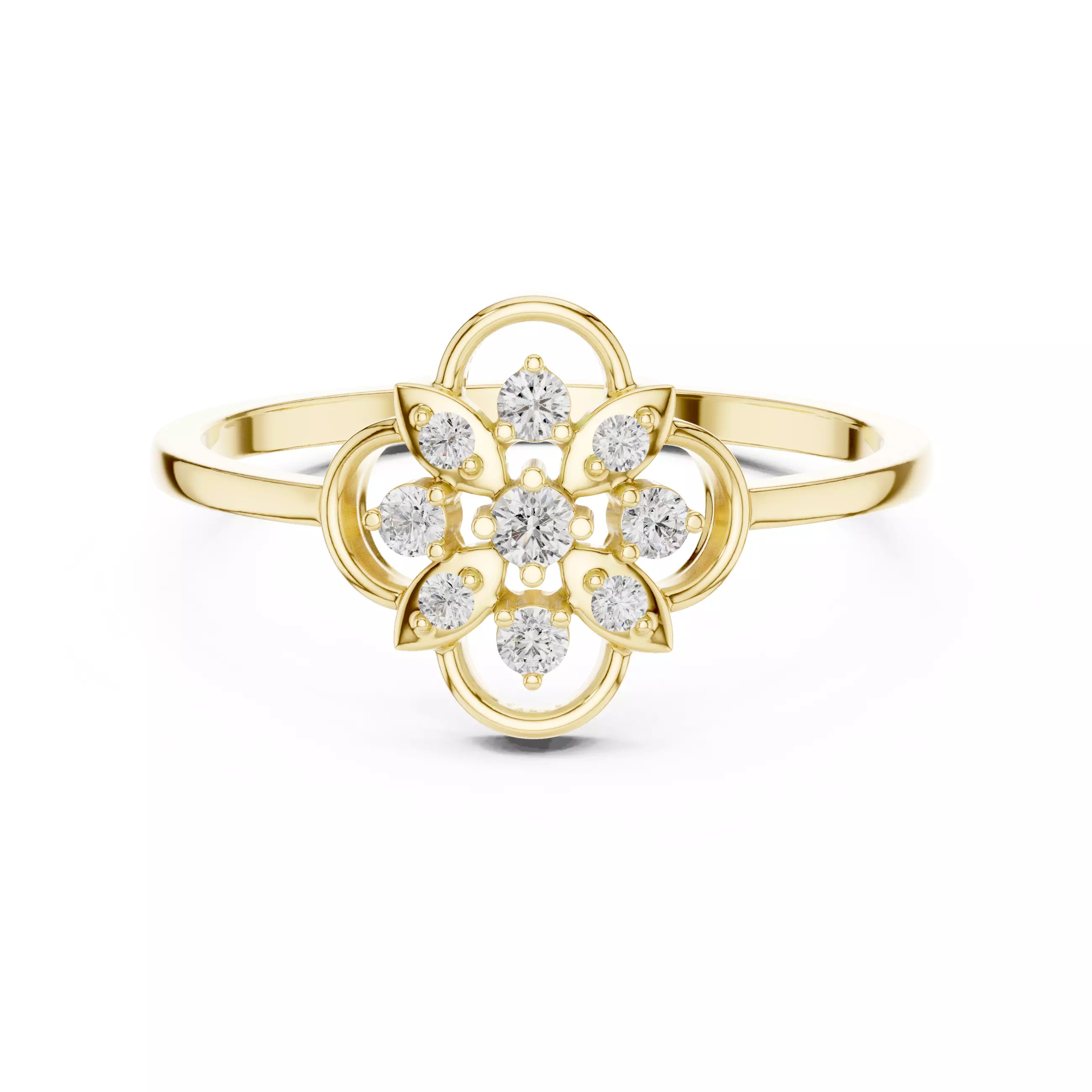 Round Cut Diamond Engagement Wedding Ring 3DM STL Video 3D print model_1