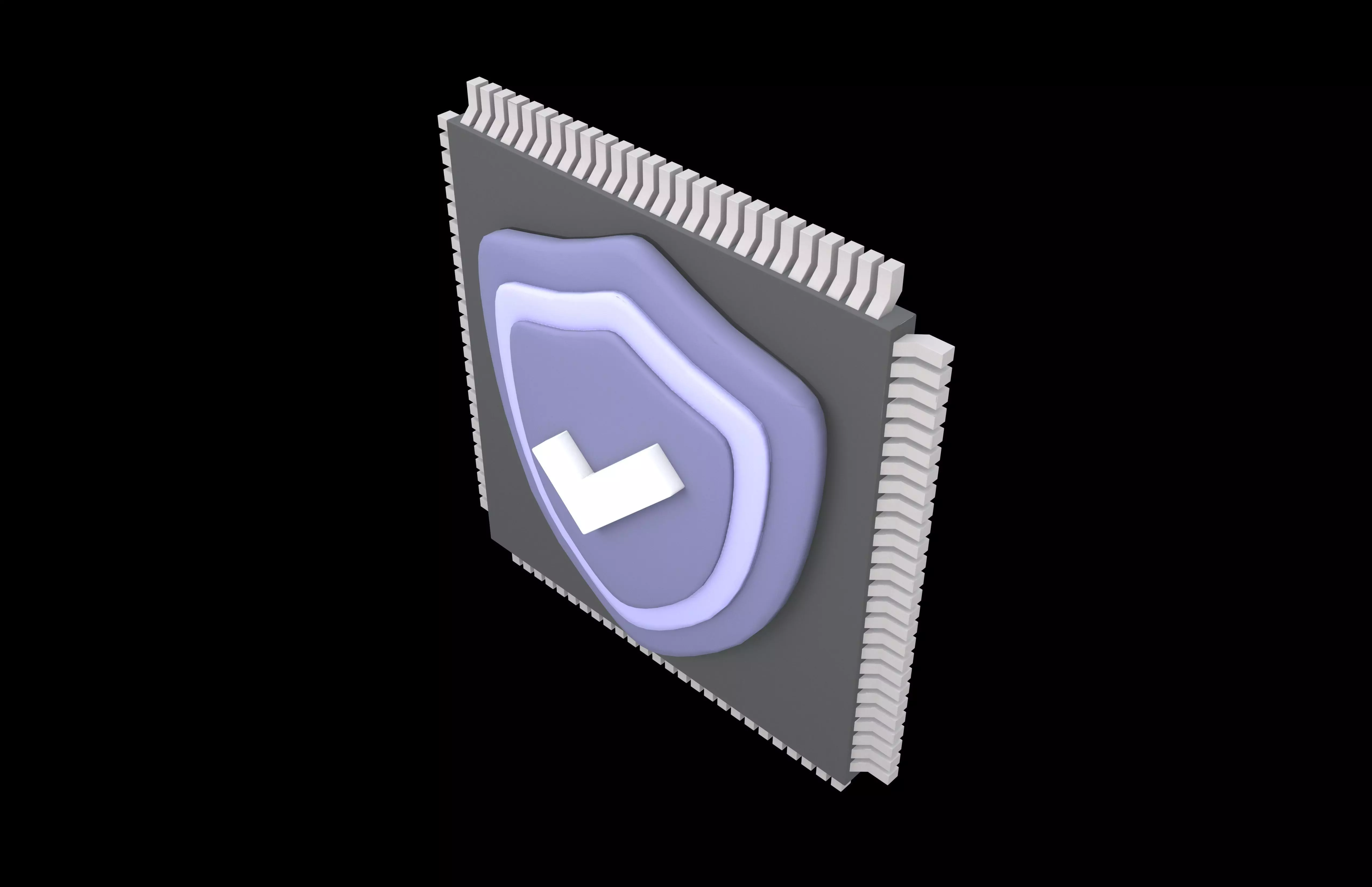 Chip Security Icon v1 004 Low-poly 3D model_2