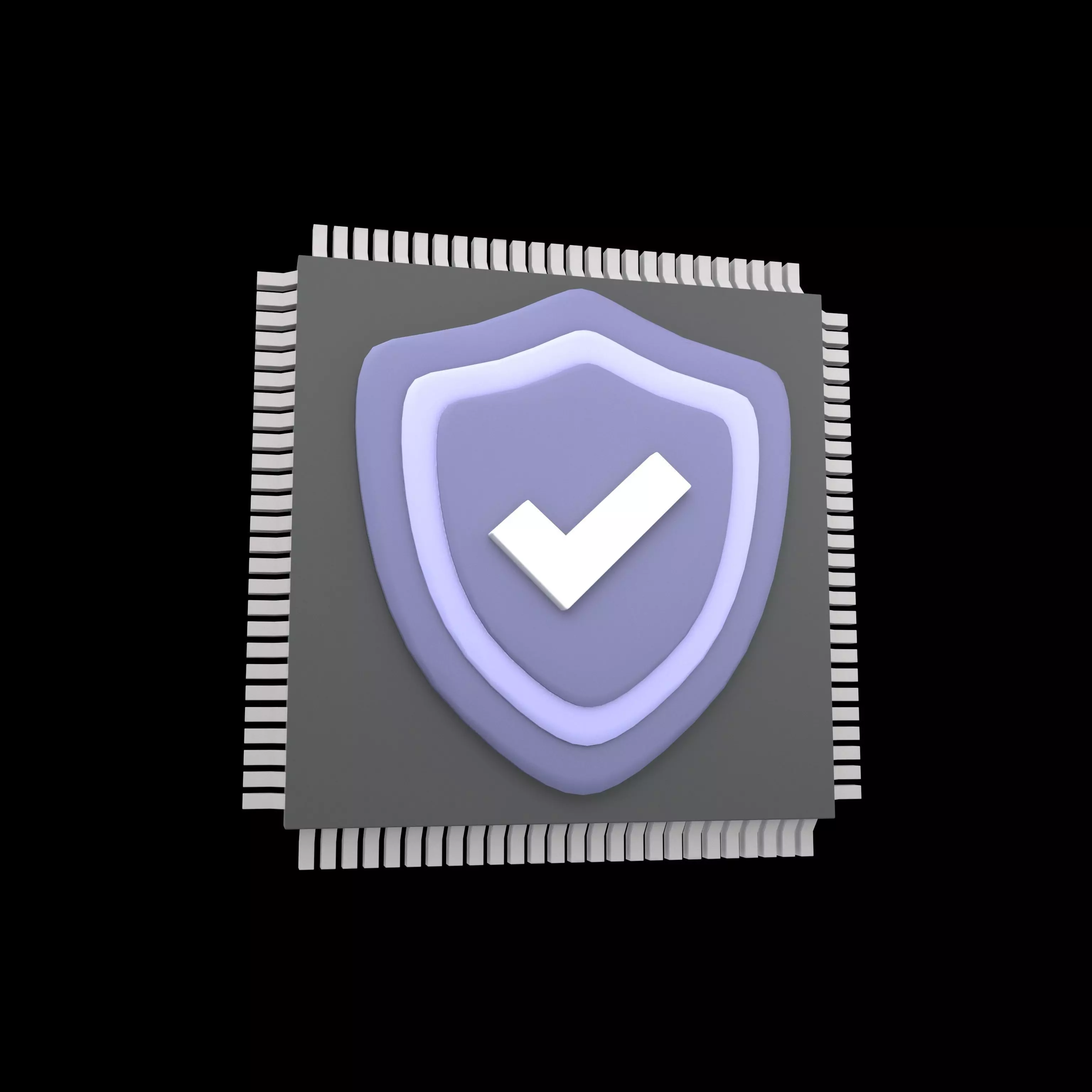 Chip Security Icon v1 004 Low-poly 3D model_0