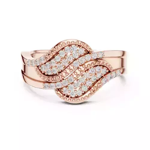 Round Cut Diamond Curve Engagement Wedding Ring 3DM STL Video