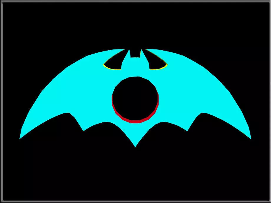 Bat Halloween Sign 09 Low-poly 3D model_0