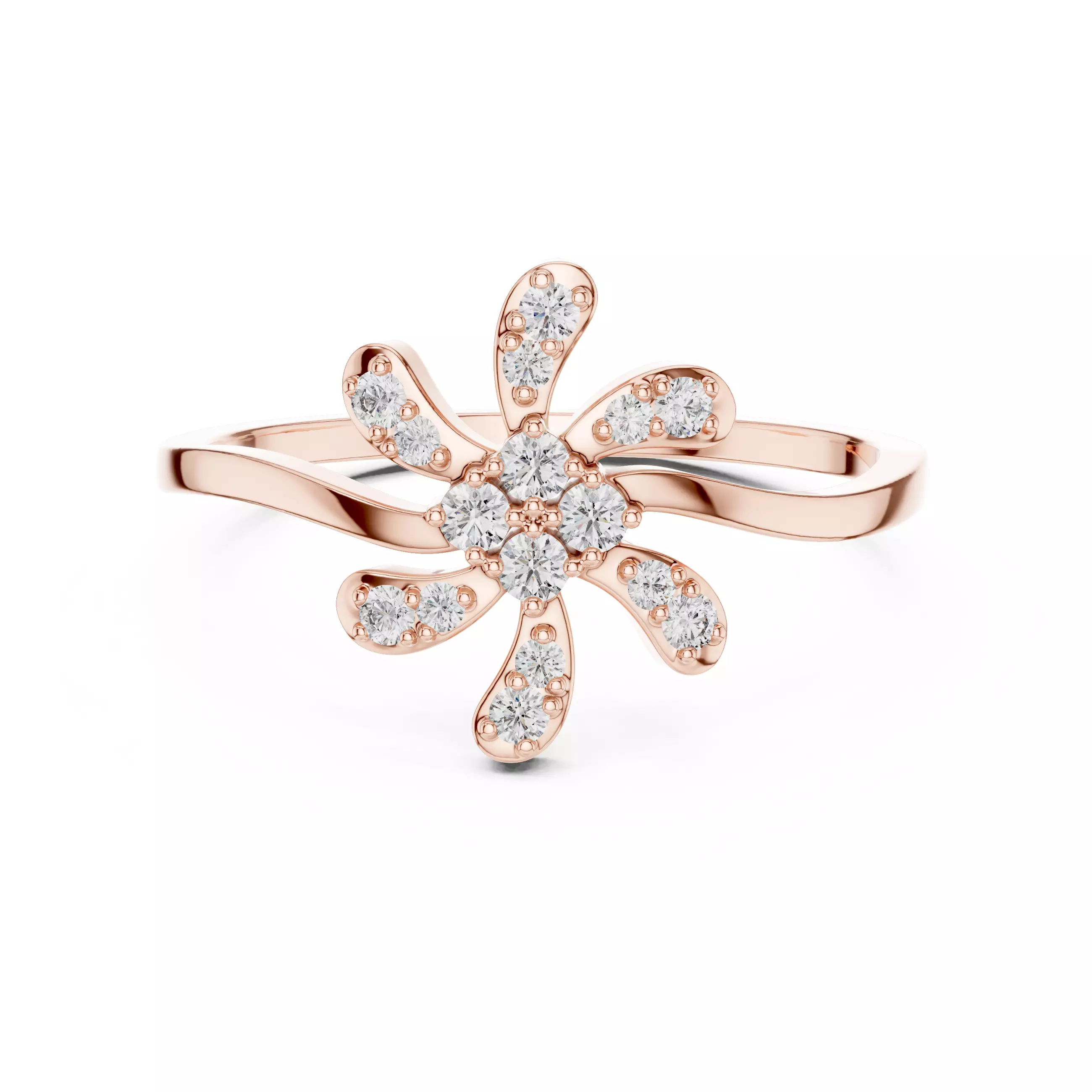 Round Cut Diamond Engagement Wedding Ring 3DM STL Video 3D print model