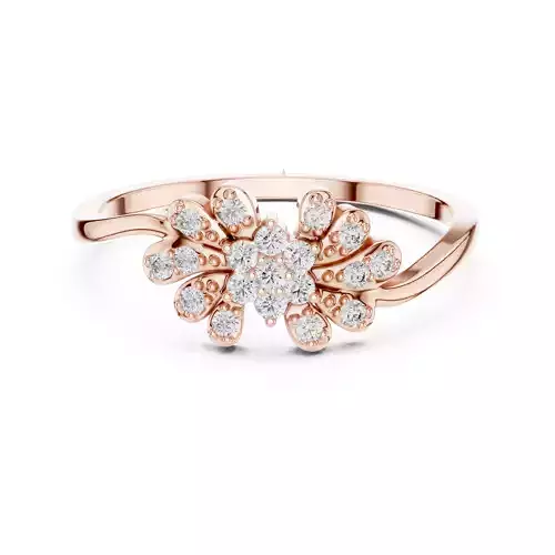 Round Cut Diamond Curve Engagement Wedding Ring 3DM STL Video