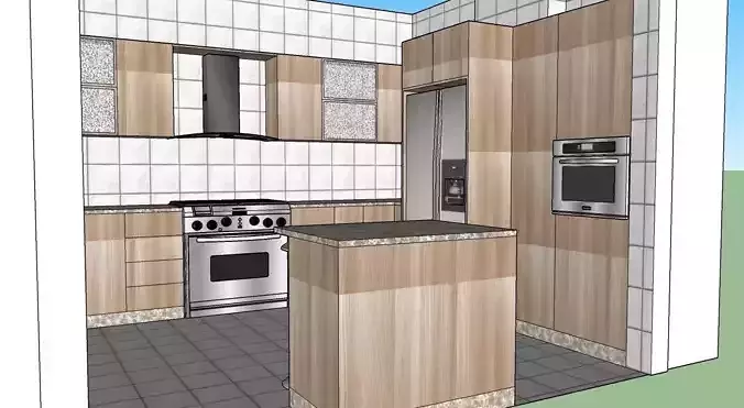 A Kitchen design with Island