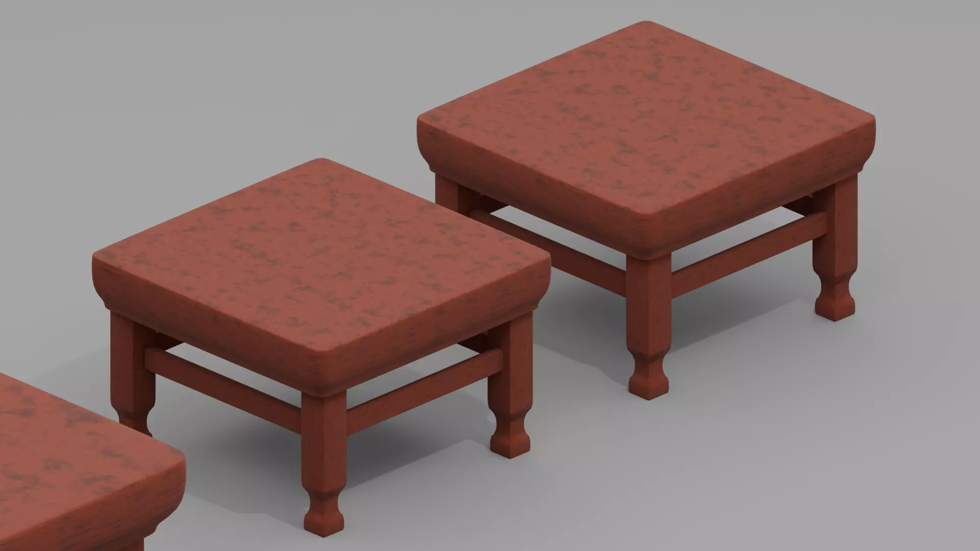 Modern Chinese Style Table Low-poly 3D model_7