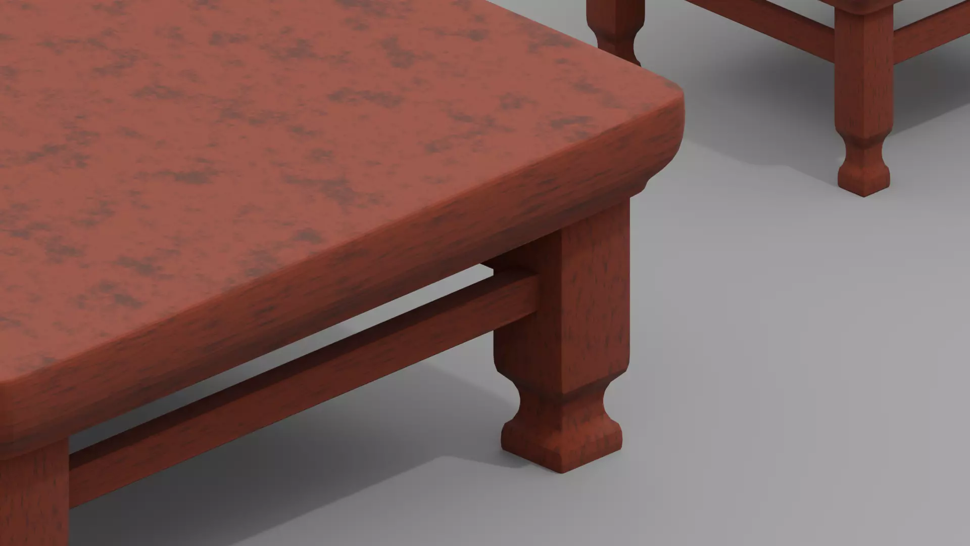 Modern Chinese Style Table Low-poly 3D model_6
