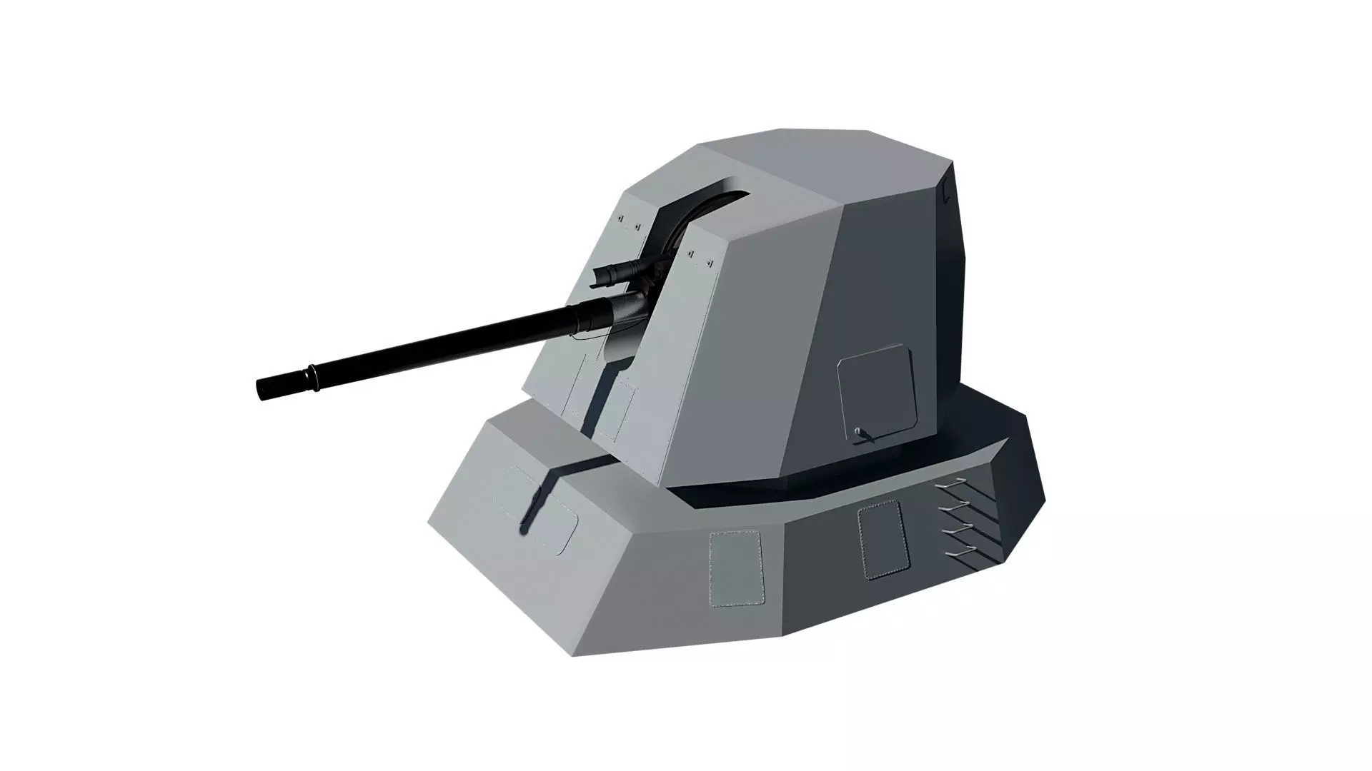 Oto Melara 127 64 Lightweight LW naval gun mount 3D model_0