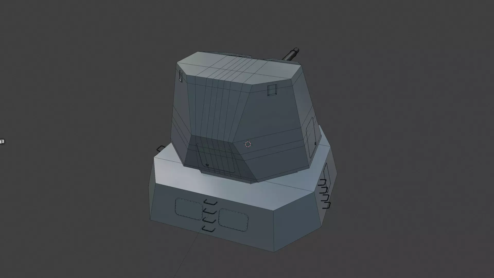 Oto Melara 127 64 Lightweight LW naval gun mount 3D model_8