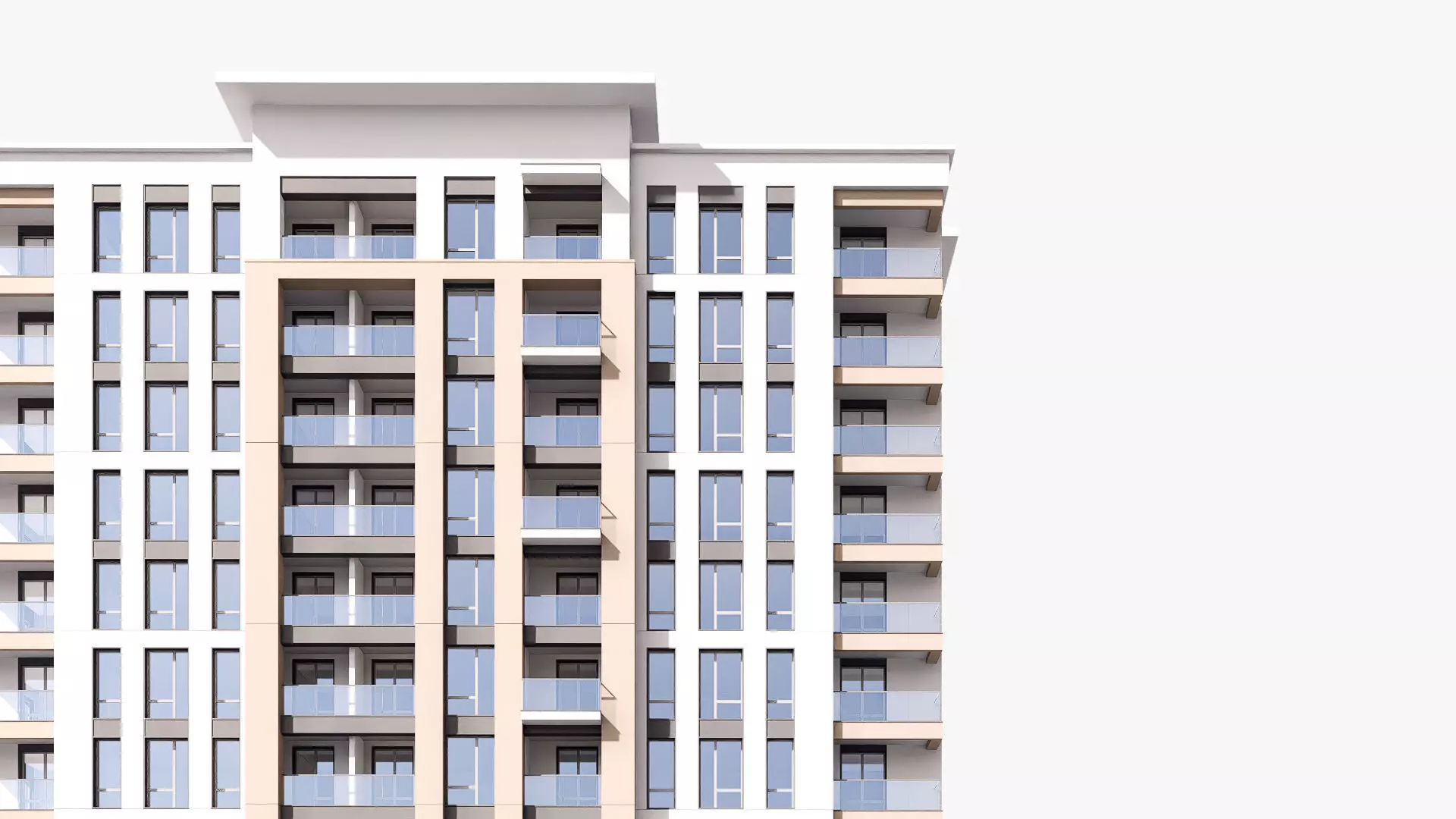 residential building Low-poly 3D model_3