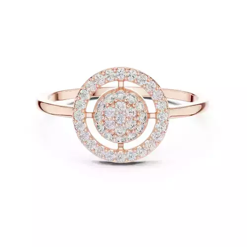 Round Cut Halo Diamond Engagement Wedding Ring 3DM STL Video