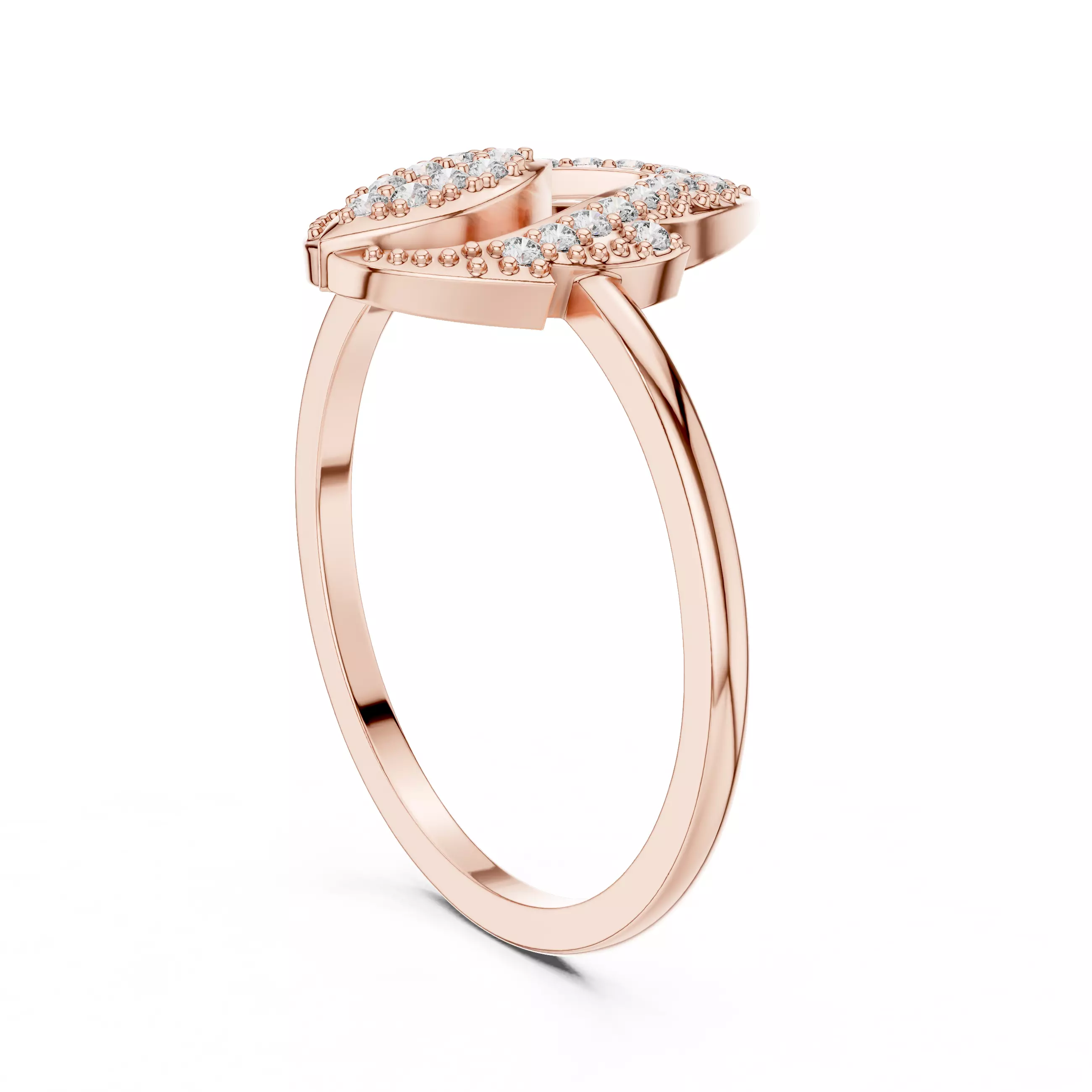 Round Cut Diamond Pear Shape Wedding Ring 3DM STL Video 3D print model_3