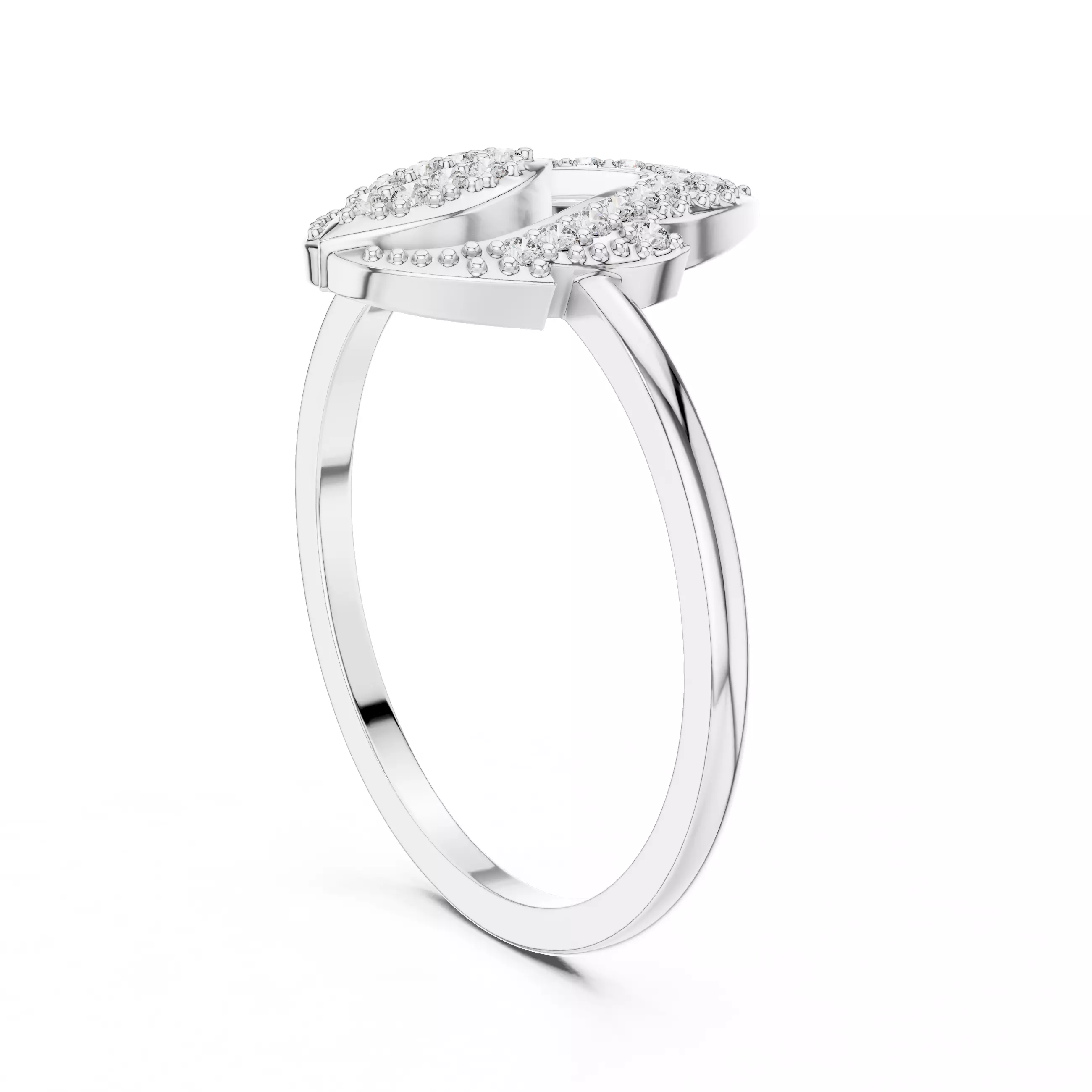 Round Cut Diamond Pear Shape Wedding Ring 3DM STL Video 3D print model_9