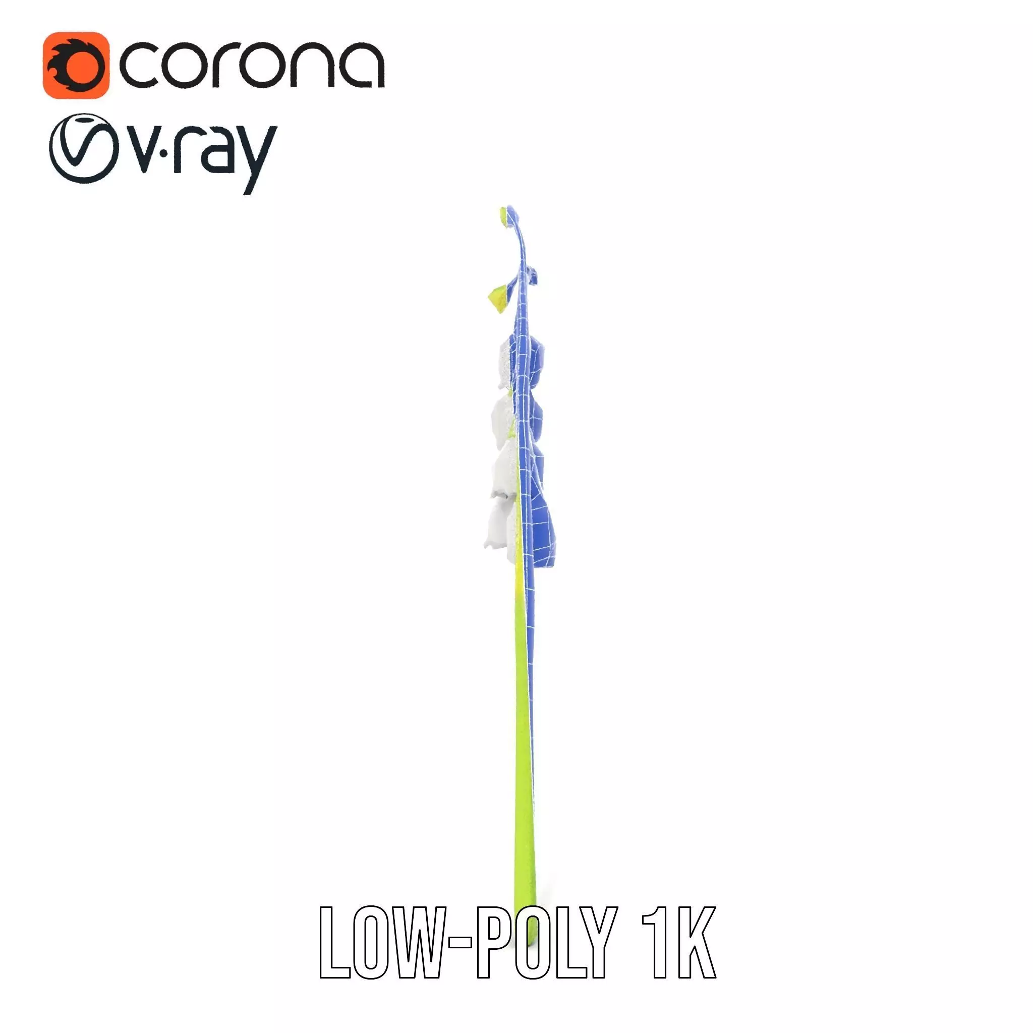 White Lily Flower model pack Low-poly 3D model_31