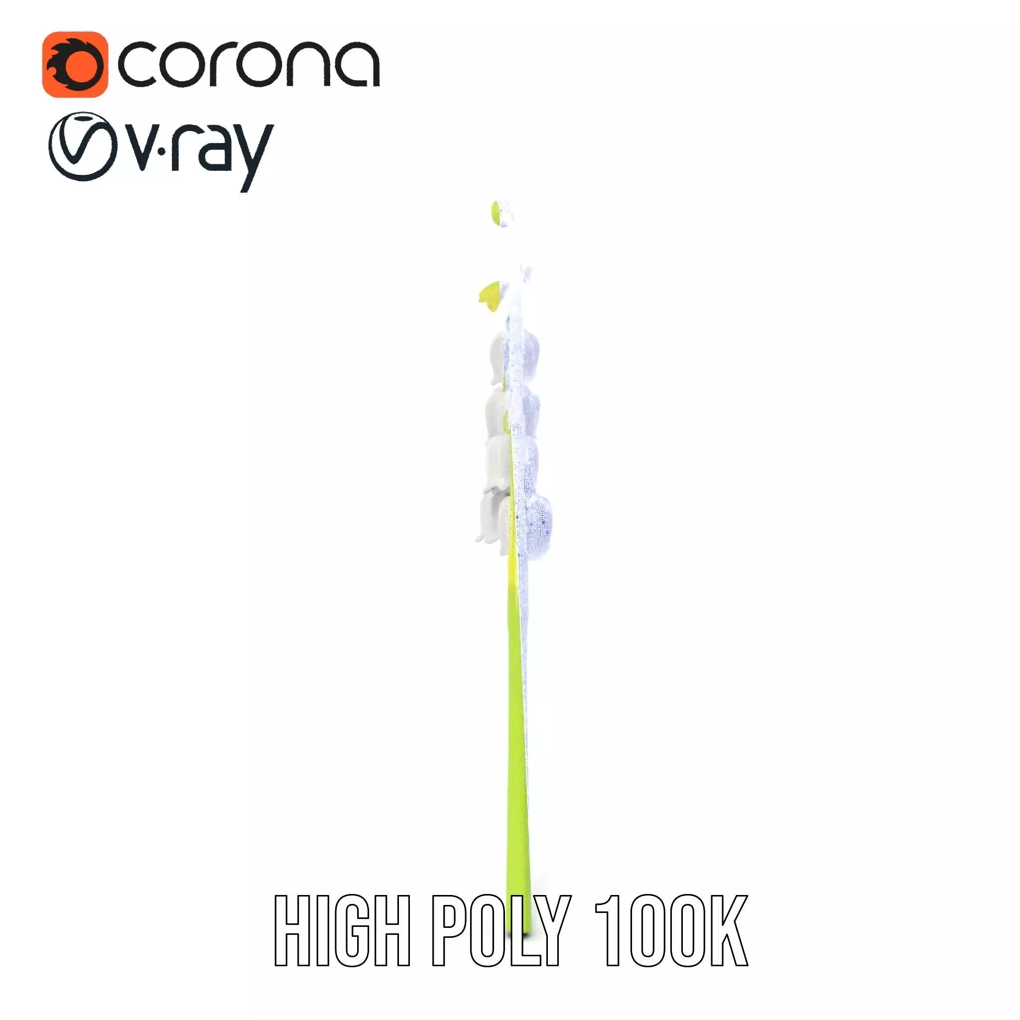 White Lily Flower model pack Low-poly 3D model_34