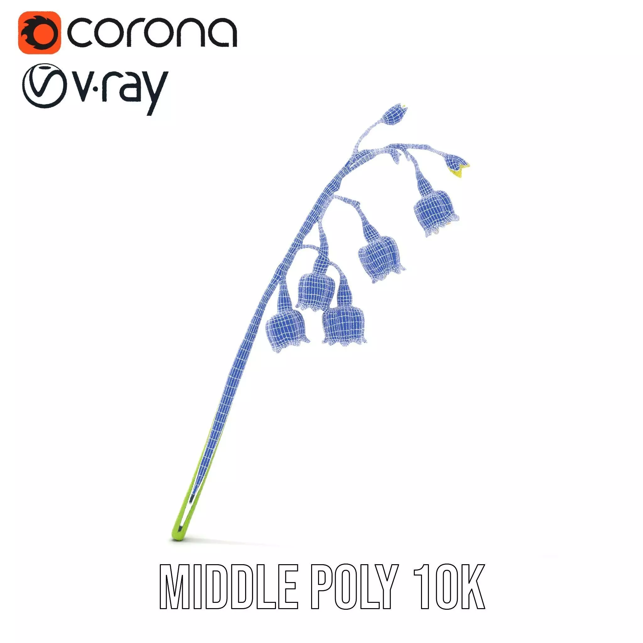 White Lily Flower model pack Low-poly 3D model_22
