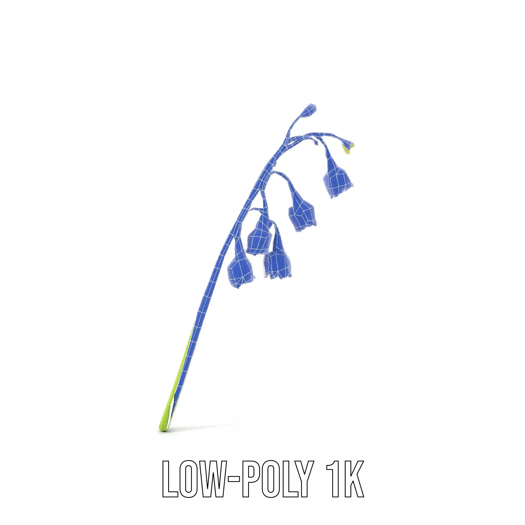 White Lily Flower model pack Low-poly 3D model_9
