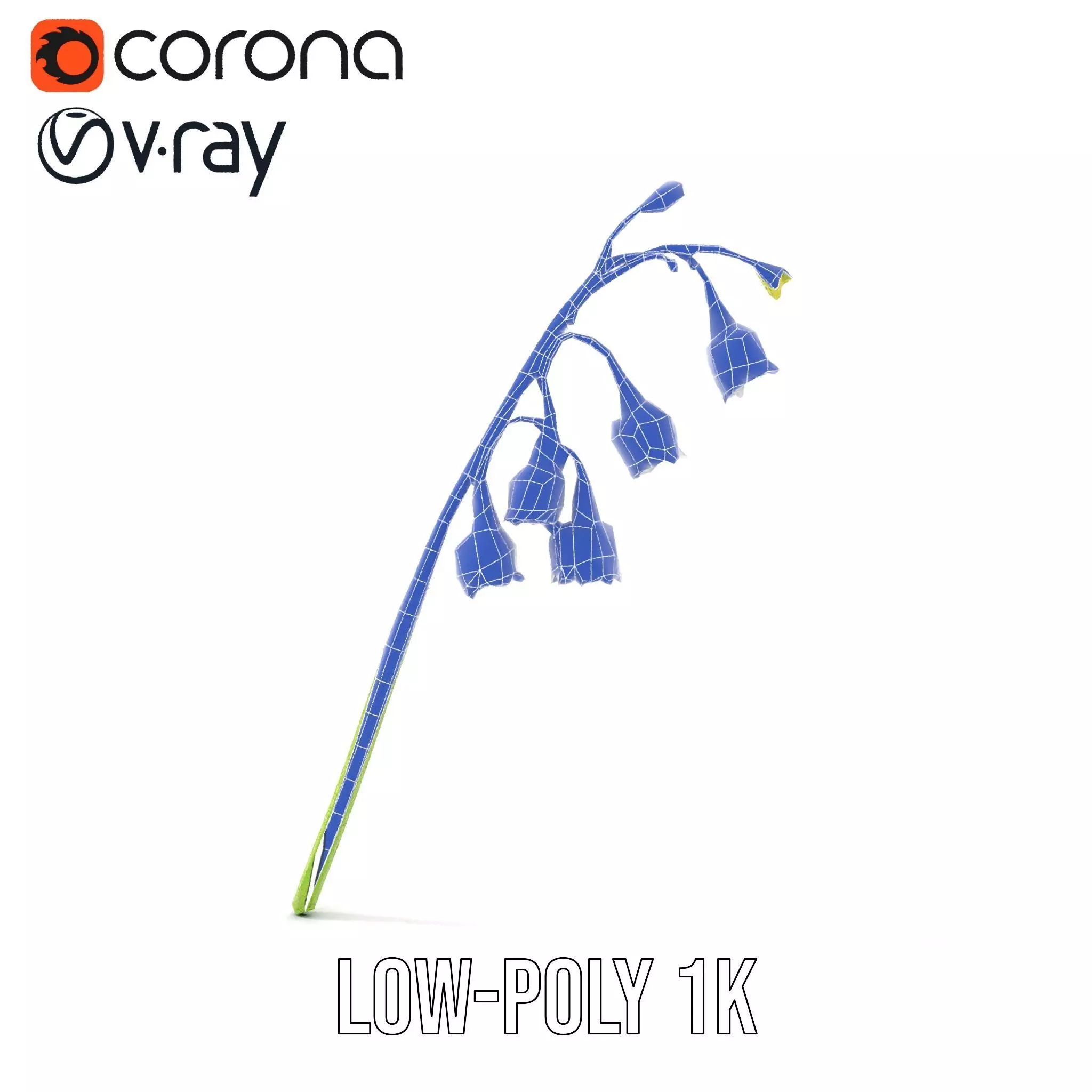 White Lily Flower model pack Low-poly 3D model_17