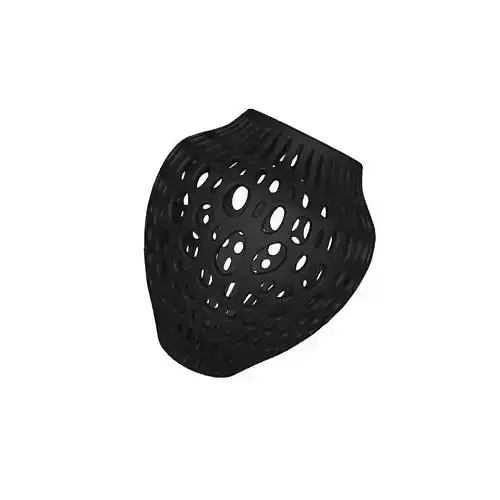 Voronoi Style Small Mouth Pot Modern 3D Print Model