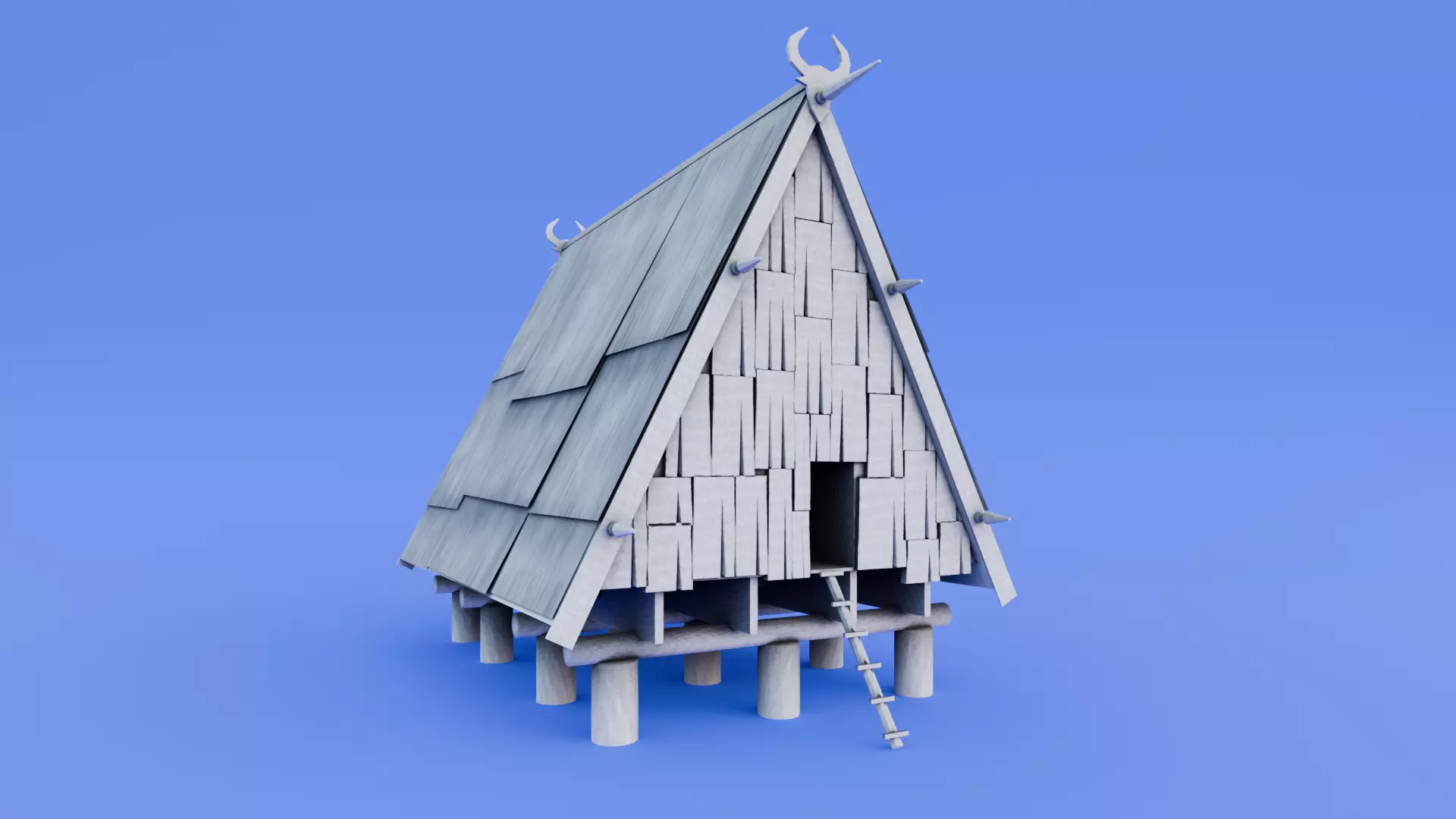 Traditional Houses - Rumah Tambi Low-poly 3D model