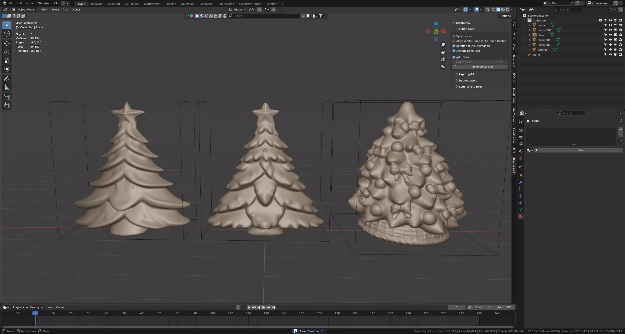  Christmas trees for 3D printing 3D print model_1