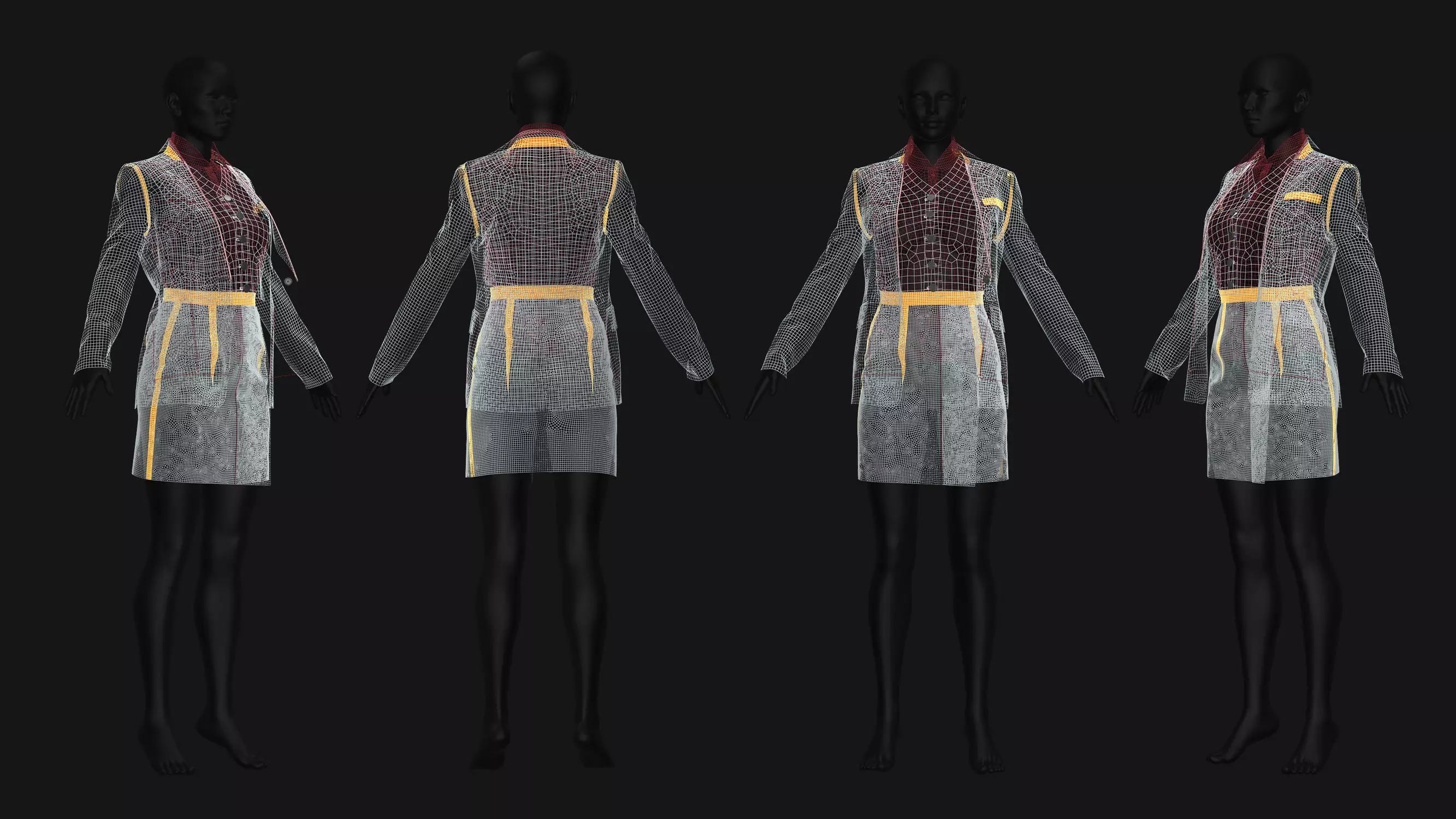 5 Female Outfit Collection 3D model_12