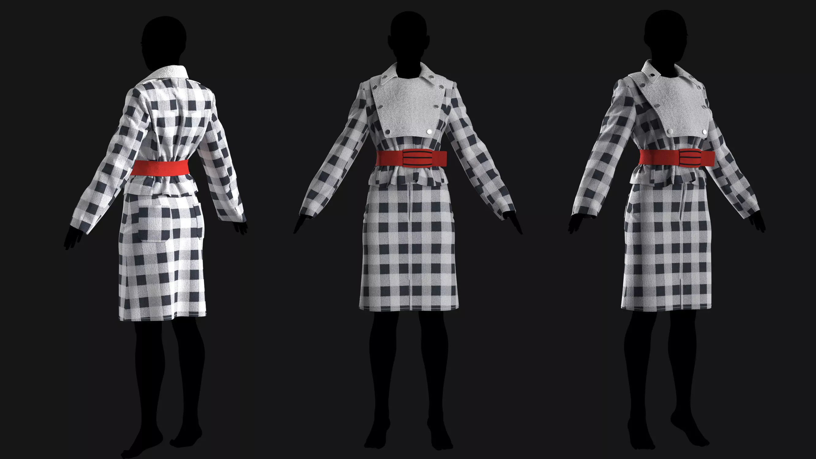 5 Female Outfit Collection 3D model_1