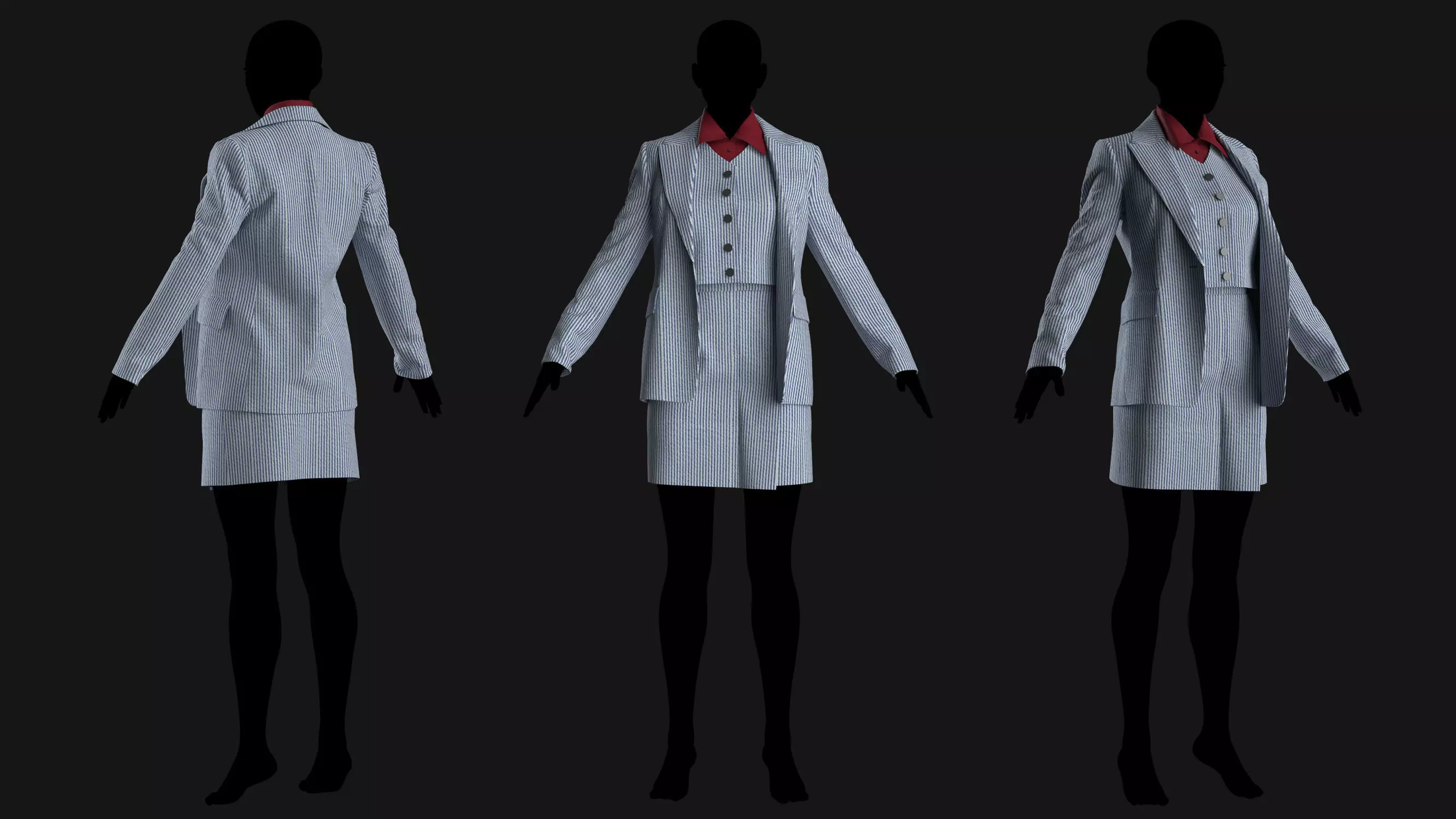 5 Female Outfit Collection 3D model_10