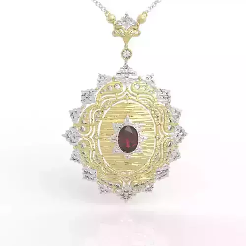 Elite Byzantine Style Gem Pendant