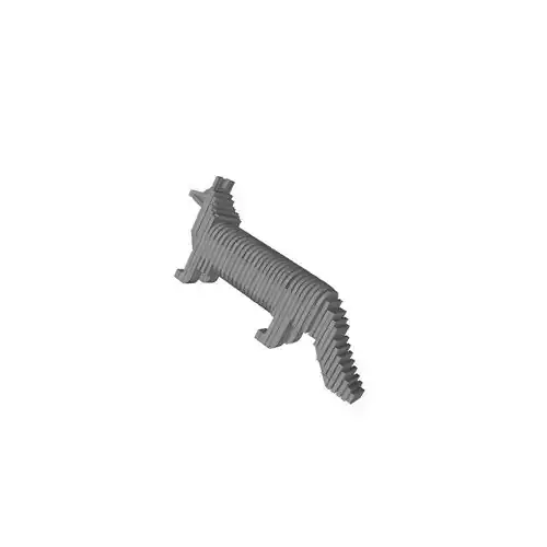 Animal in Piece 3D Print Model for Creative Decoration