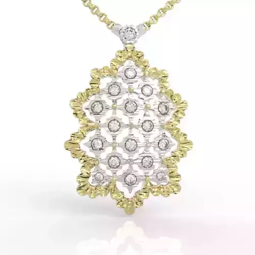 Bold Art Deco Diamond Pendant