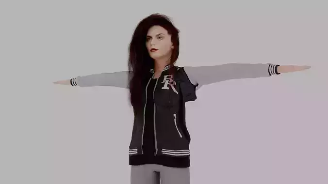 Elegant Female Character - White Dress - Rigged 3D model Elegant Female Character - White Dress - Rigged 3D model