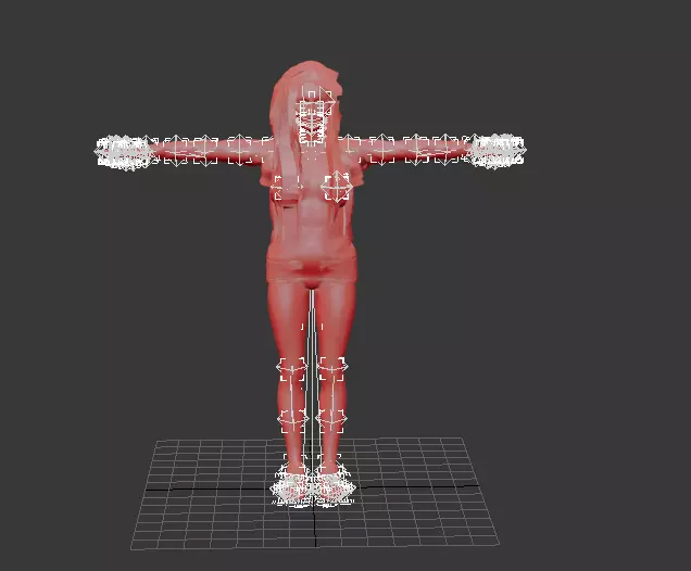 Elegant Female Character - White Dress - Rigged 3D model_10