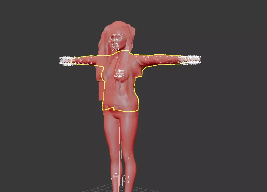 Elegant Female Character - White Dress - Rigged 3D model_11