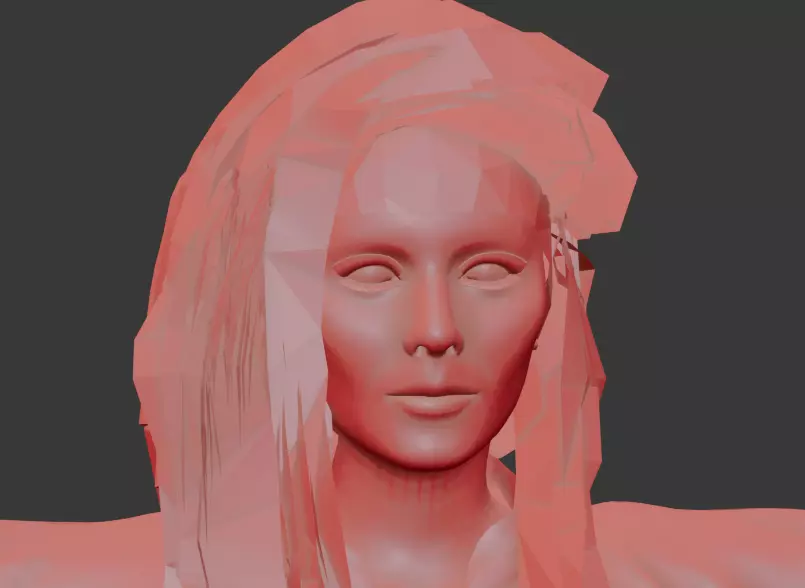 Elegant Female Character - White Dress - Rigged 3D model_12