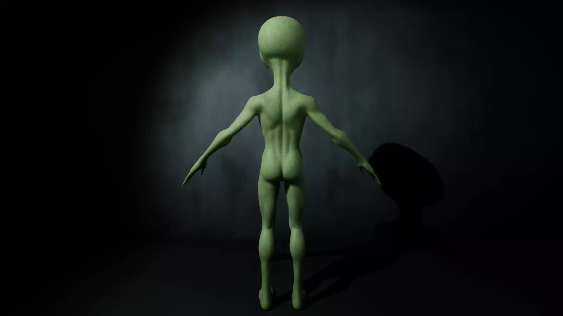 Alien Low-poly 3D model_4