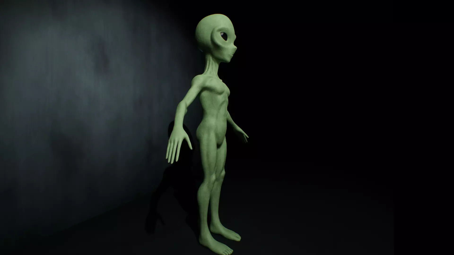 Alien Low-poly 3D model_3