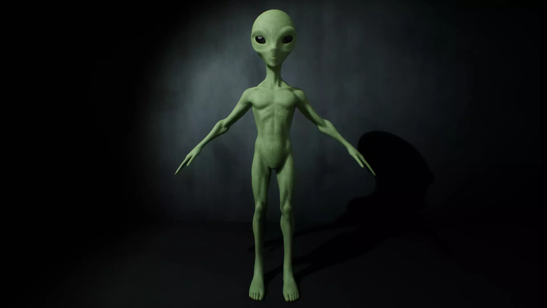 Alien Low-poly 3D model_2