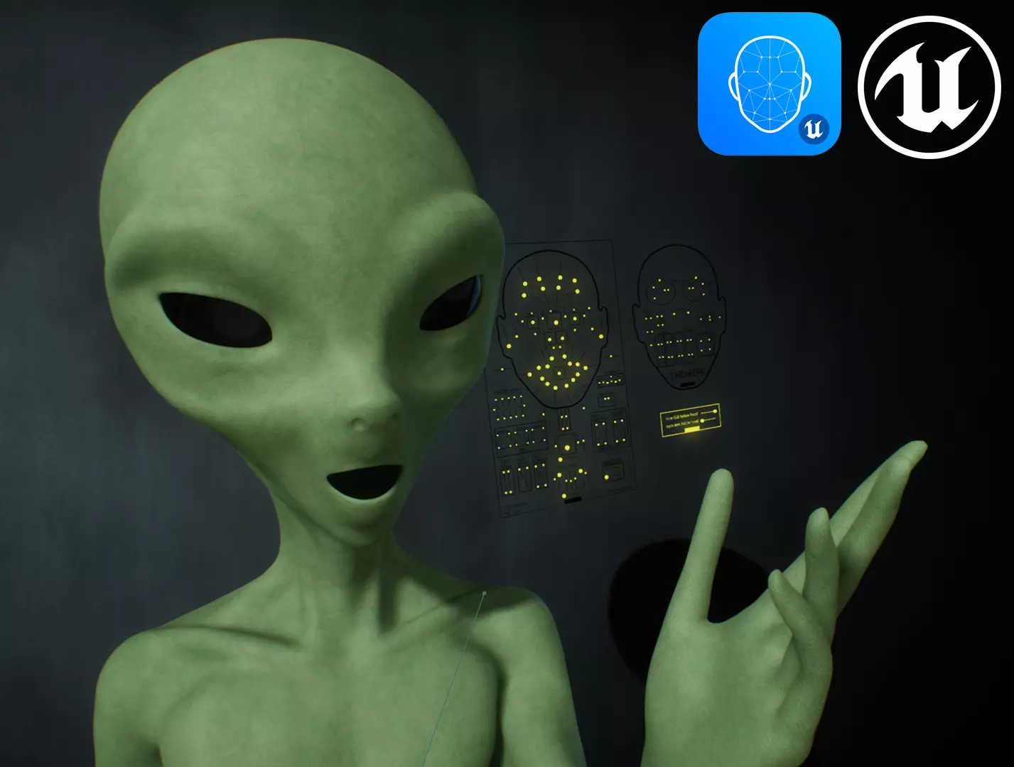 Alien Low-poly 3D model_0