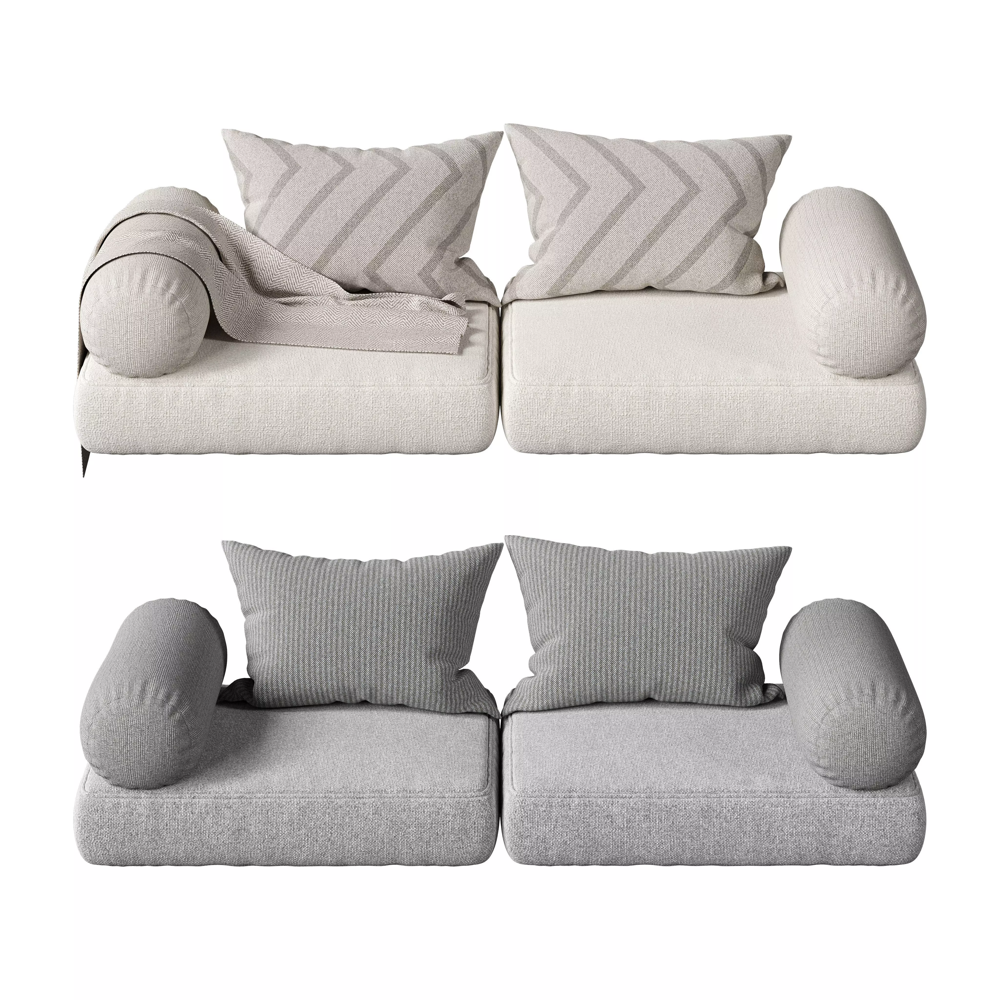 Seat Pillow Set 04 3D model_1