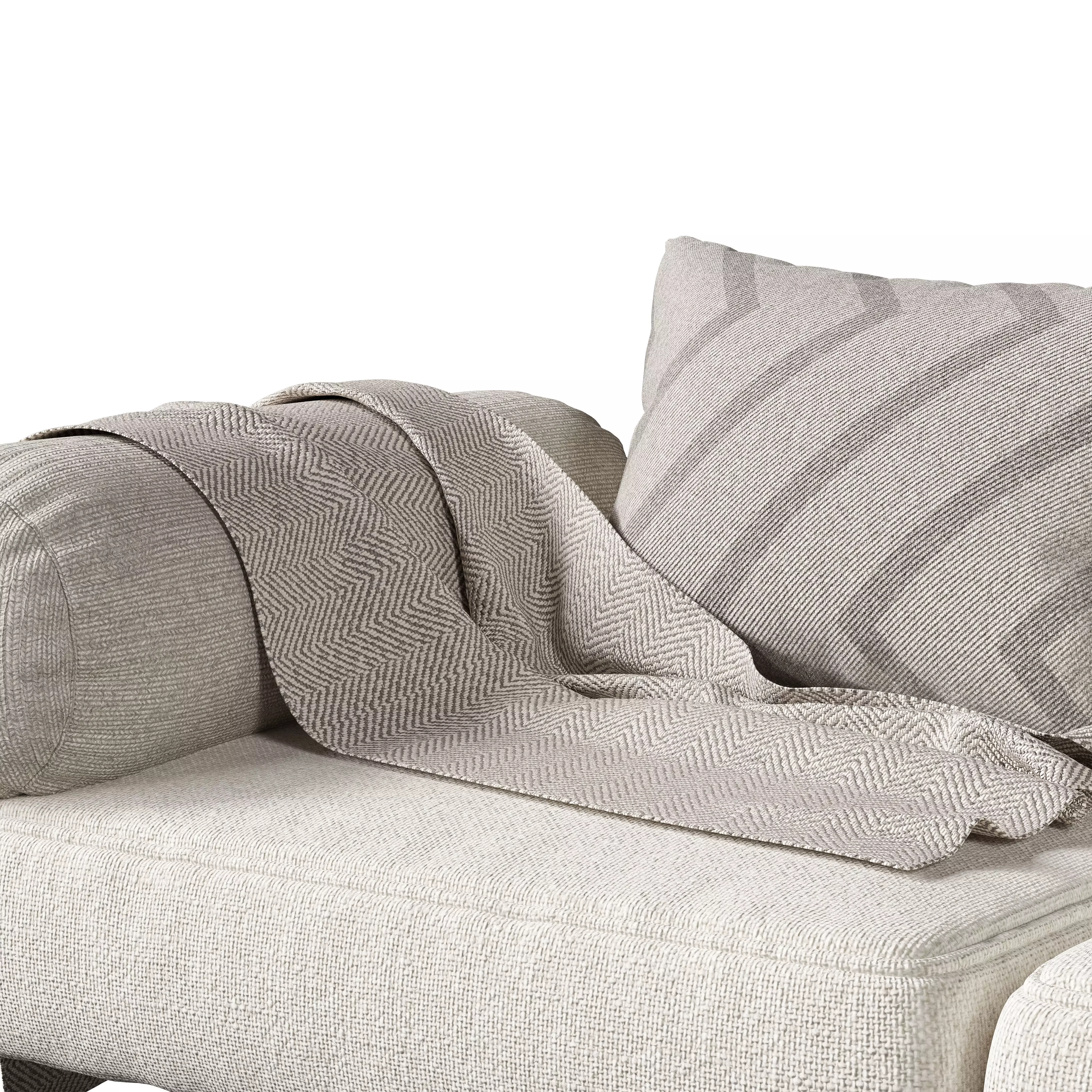 Seat Pillow Set 04 3D model_2