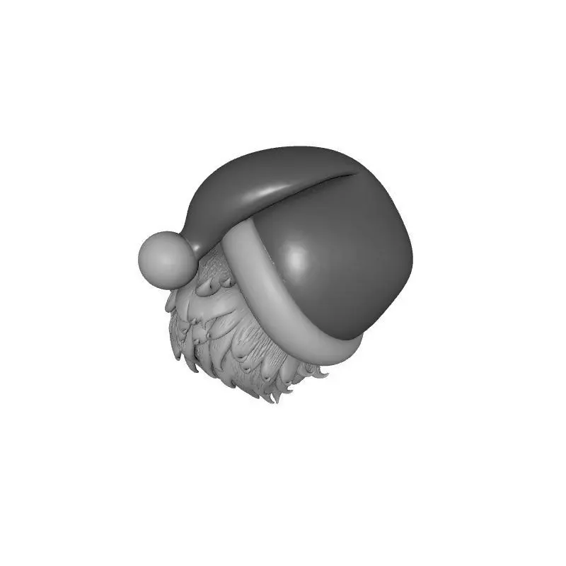 Santa Claus Face 3D Print Model for Festive Decoration 3D print model_0