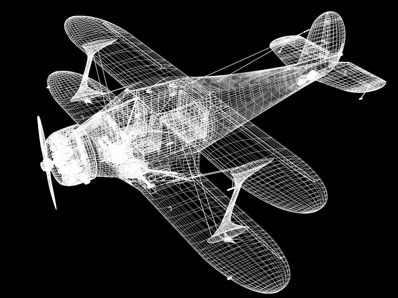 Beechcraft Model C17E Staggerwing 3D model_15
