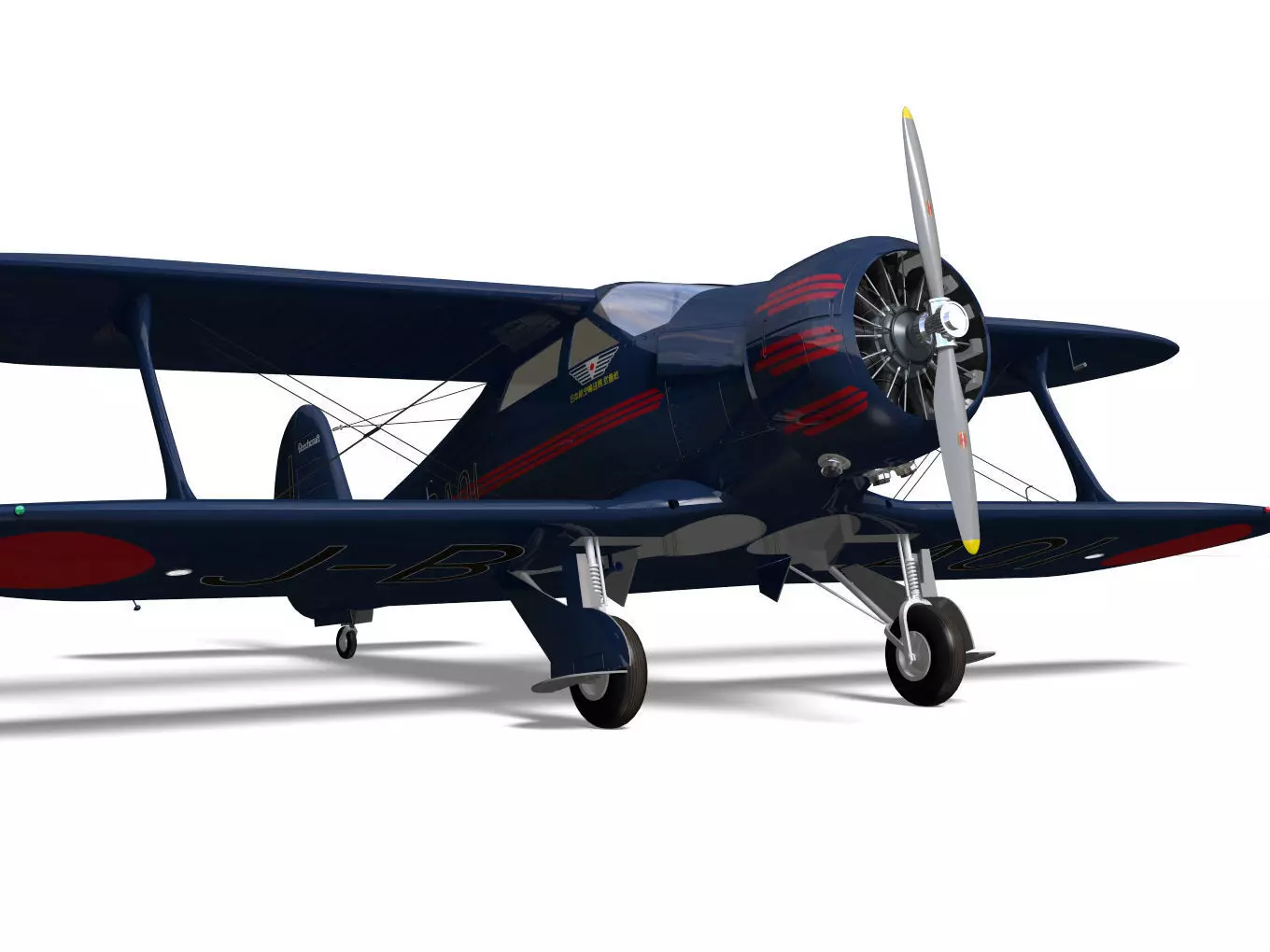Beechcraft Model C17E Staggerwing 3D model_7