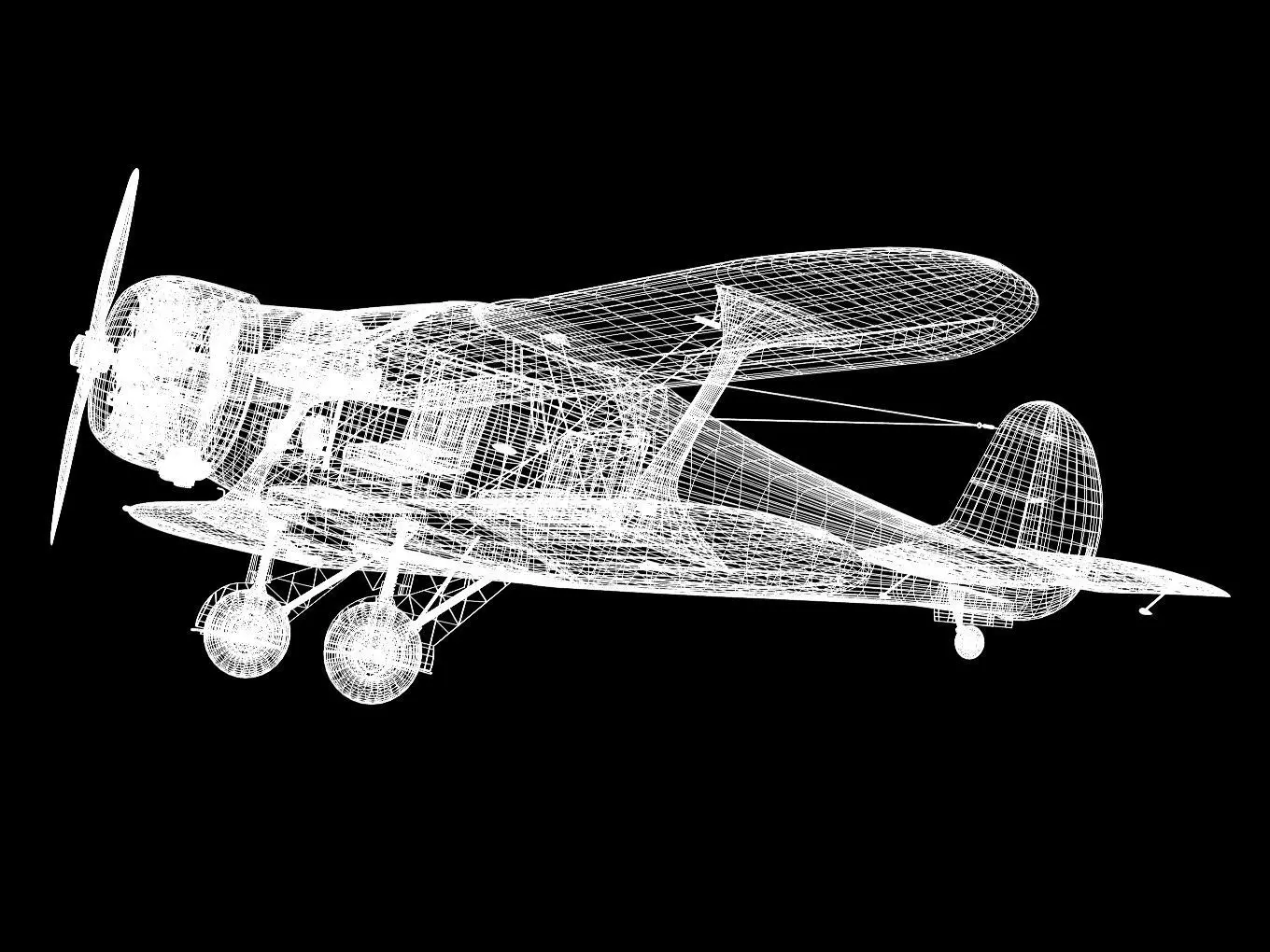 Beechcraft Model C17E Staggerwing 3D model_16