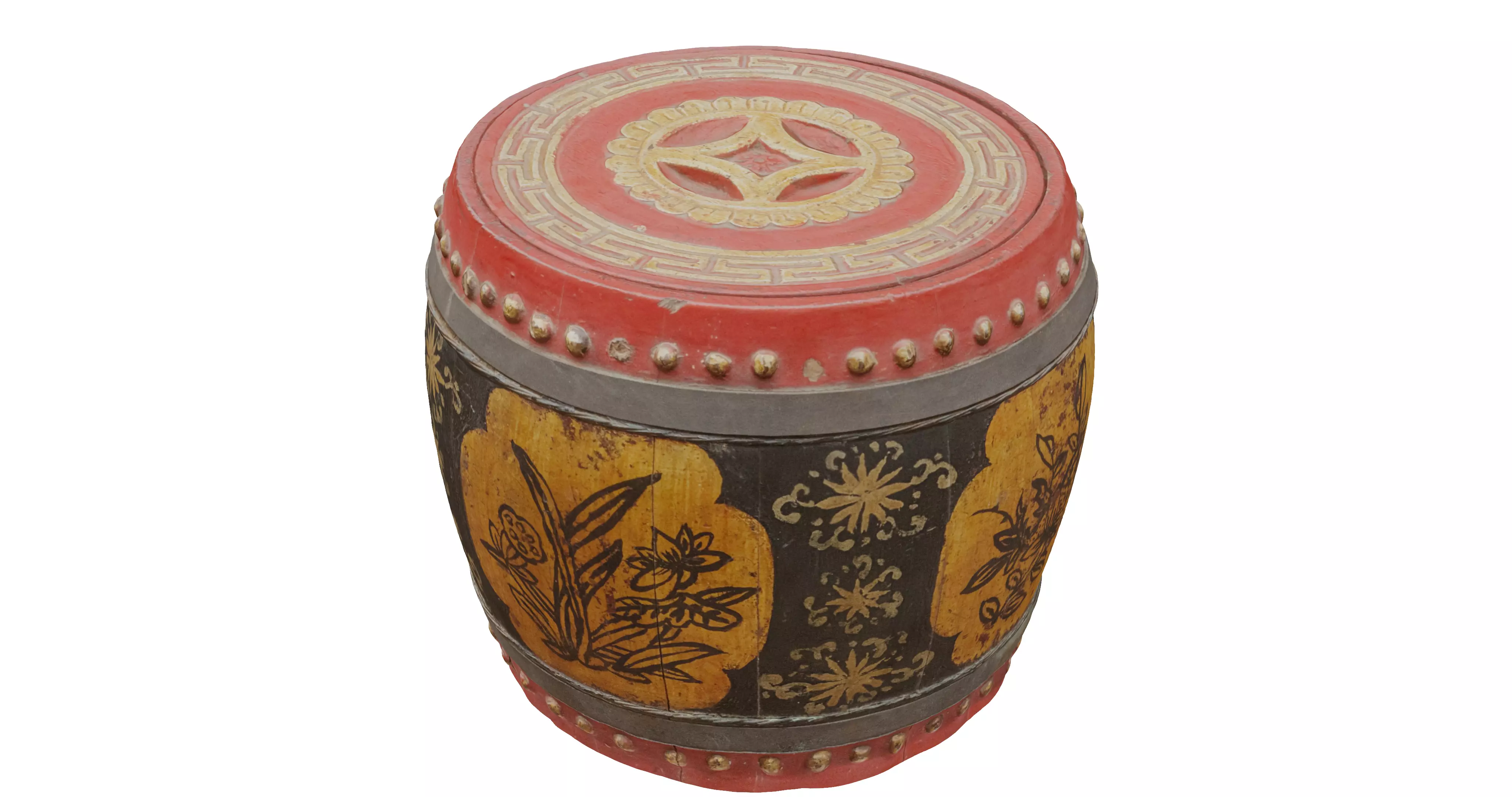 chinese antique snack box Low-poly 3D model_2
