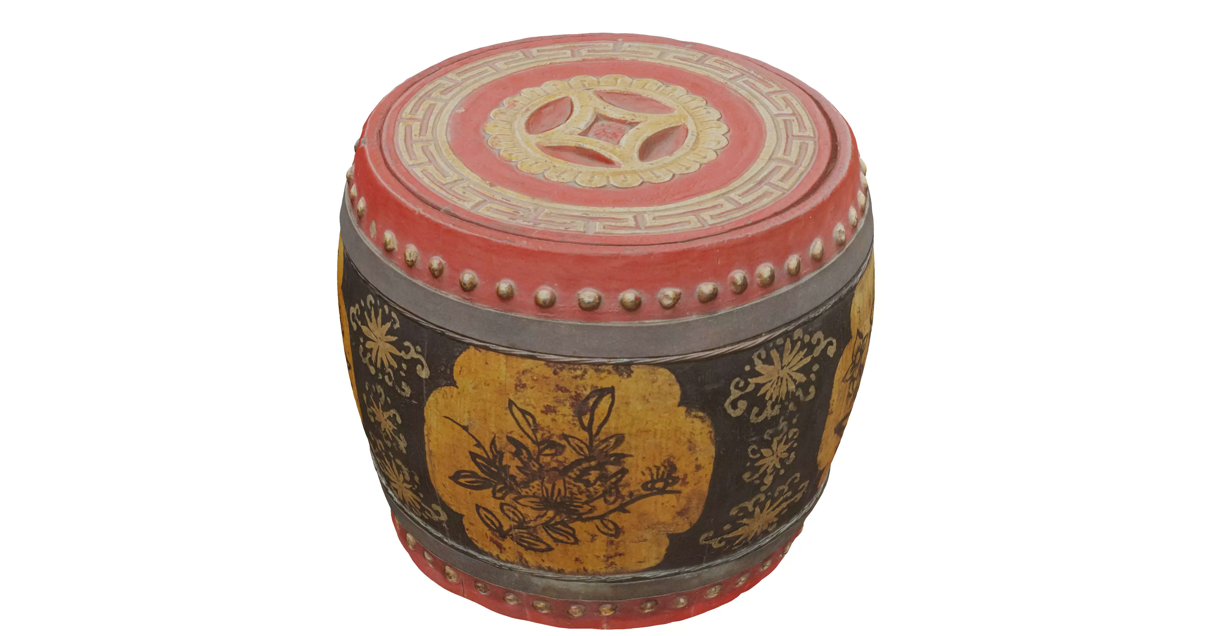 chinese antique snack box Low-poly 3D model_3