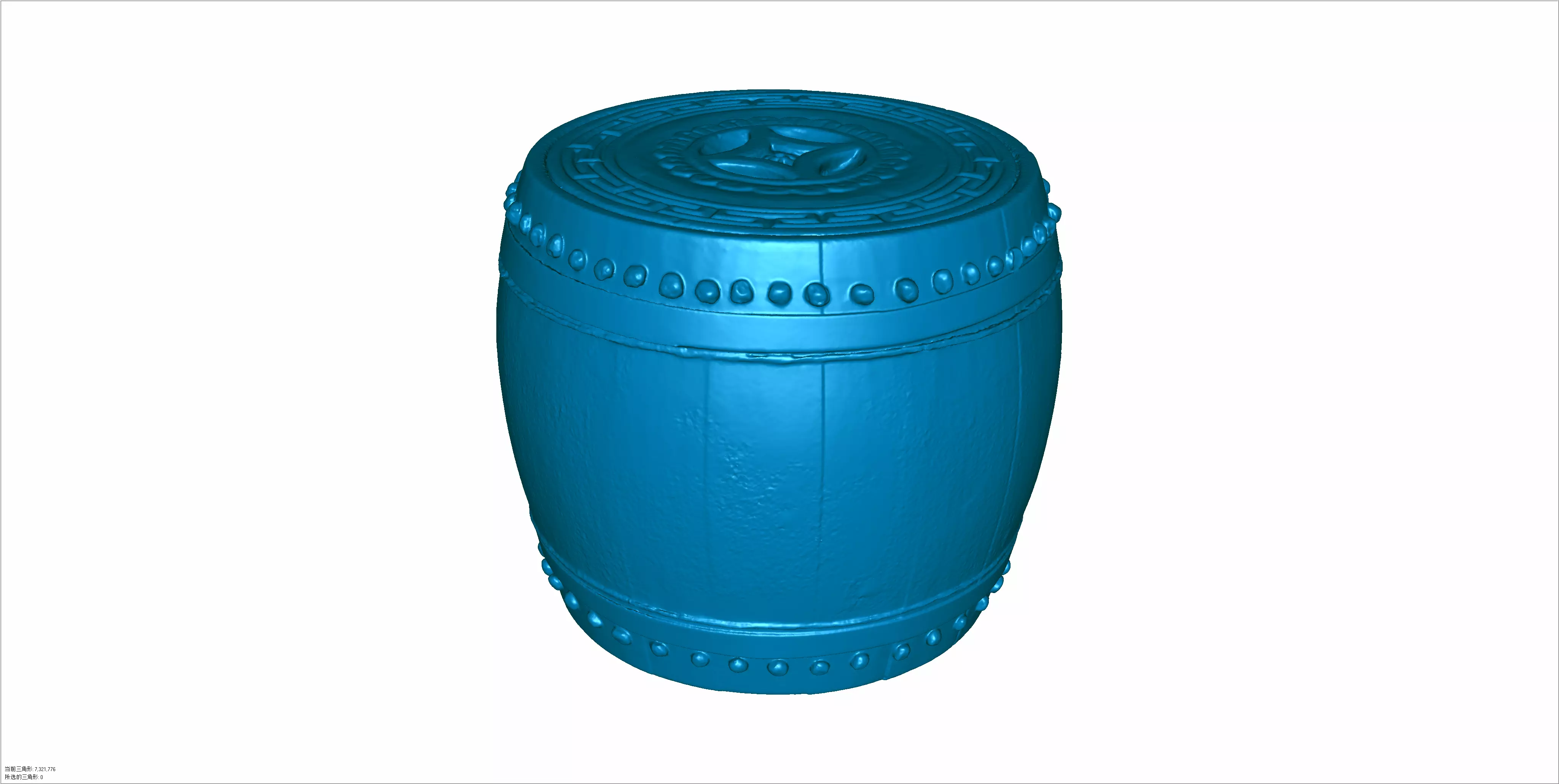 chinese antique snack box Low-poly 3D model_4