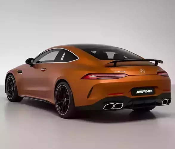 Mercedes AMG GT 4 Door Coupe Low-poly 3D model 4