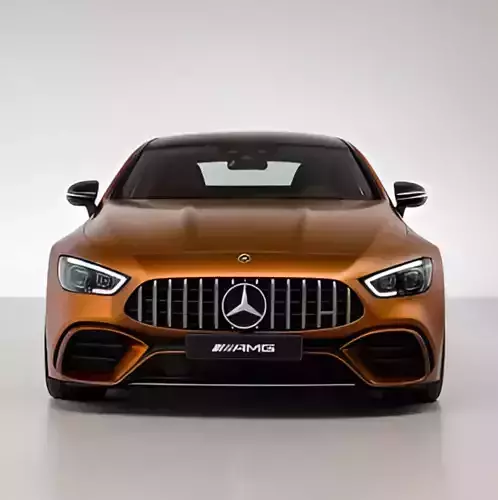 Mercedes AMG GT 4 Door Coupe Low-poly 3D model 3
